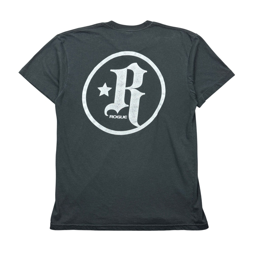 Rogue Fitness T Shirt Men Large Black Single Stitch Graphic Tee Workout Training